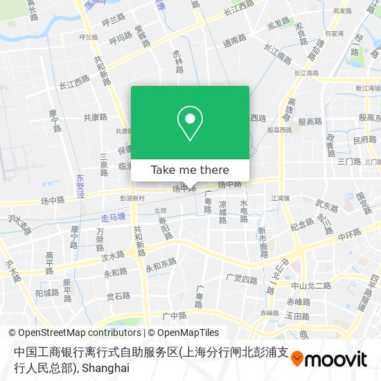 中国工商银行离行式自助服务区(上海分行闸北彭浦支行人民总部) map