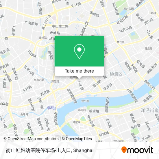 衡山虹妇幼医院停车场-出入口 map