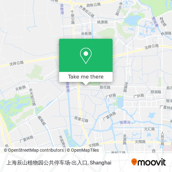 上海辰山植物园公共停车场-出入口 map