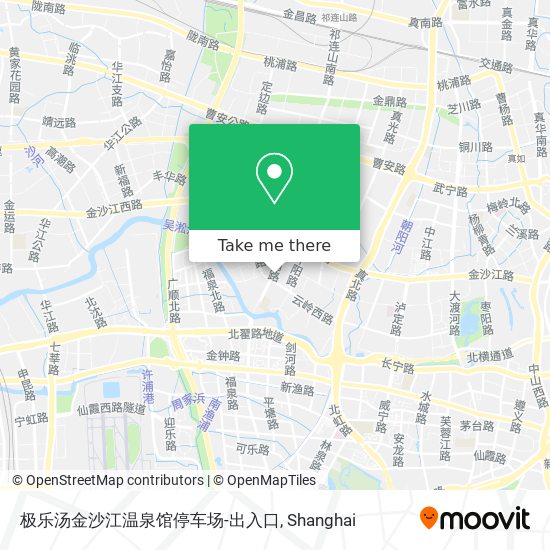 极乐汤金沙江温泉馆停车场-出入口 map