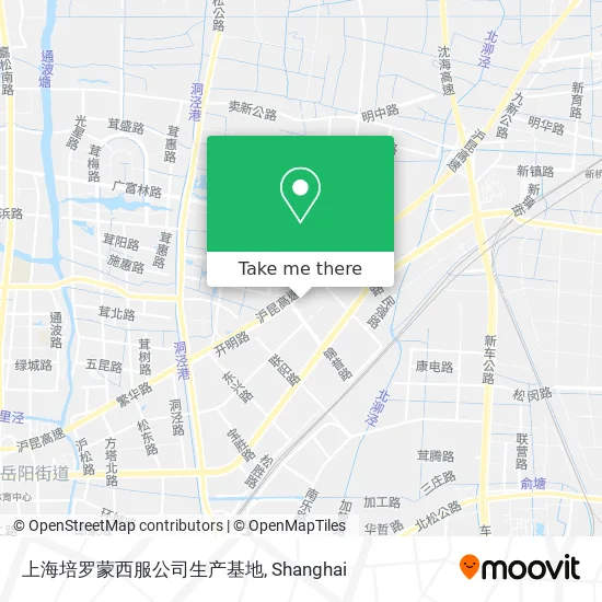 上海培罗蒙西服公司生产基地 map
