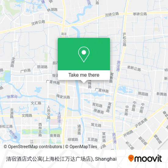 清宿酒店式公寓(上海松江万达广场店) map