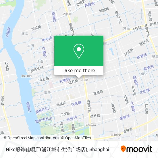 Nike服饰鞋帽店(浦江城市生活广场店) map