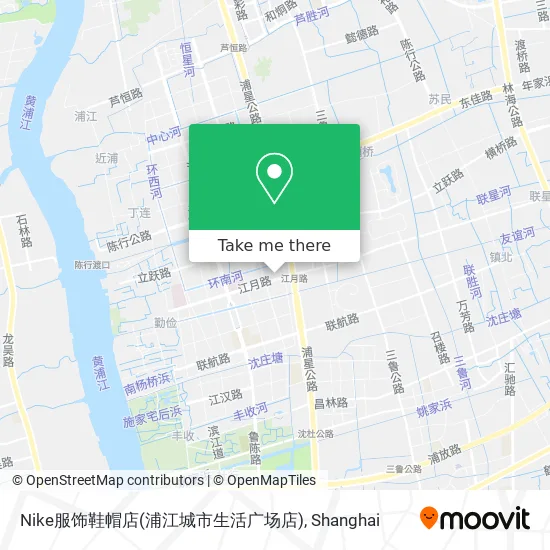 Nike服饰鞋帽店(浦江城市生活广场店) map