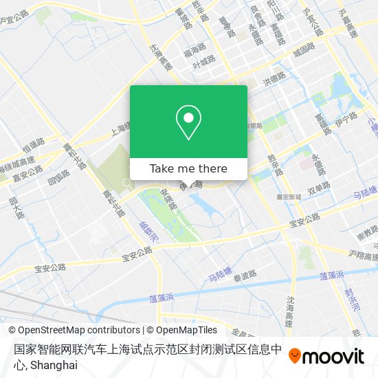 国家智能网联汽车上海试点示范区封闭测试区信息中心 map