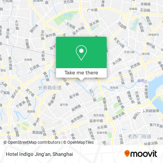 Hotel Indigo Jing'an map