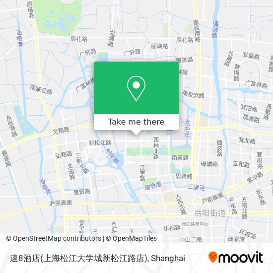 速8酒店(上海松江大学城新松江路店) map
