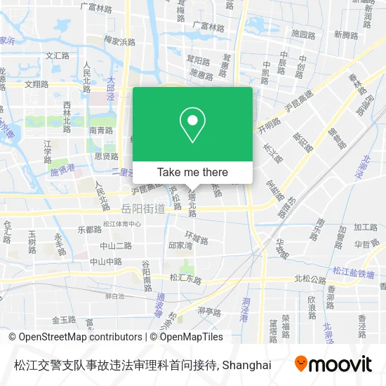 松江交警支队事故违法审理科首问接待 map