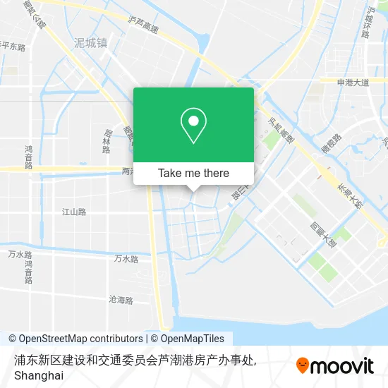 浦东新区建设和交通委员会芦潮港房产办事处 map
