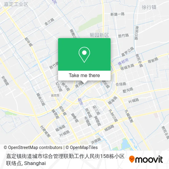 嘉定镇街道城市综合管理联勤工作人民街158栋小区联络点 map