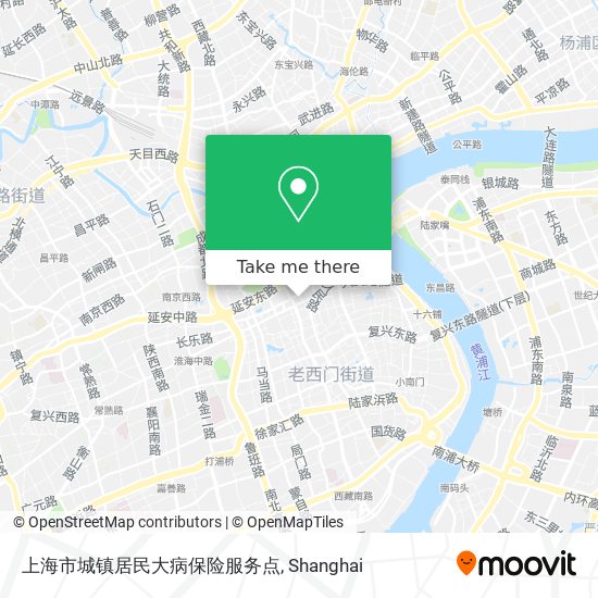 上海市城镇居民大病保险服务点 map