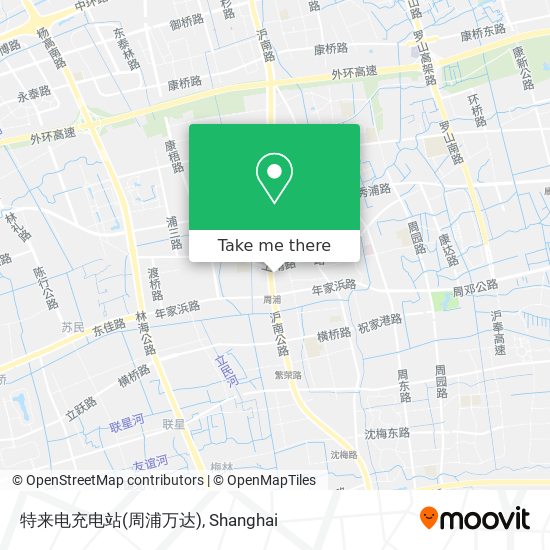 特来电充电站(周浦万达) map