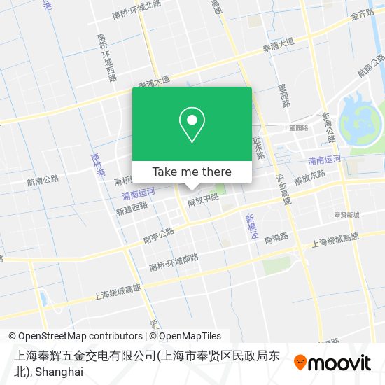 上海奉辉五金交电有限公司(上海市奉贤区民政局东北) map