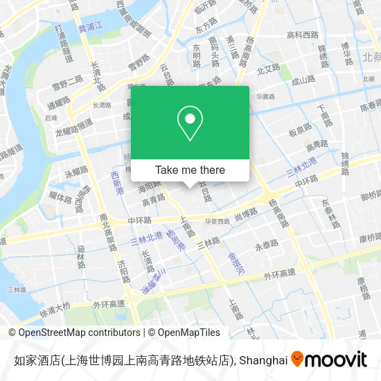 如家酒店(上海世博园上南高青路地铁站店) map