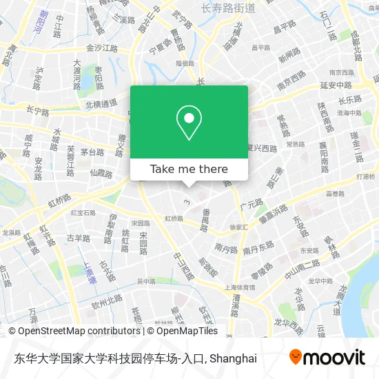 东华大学国家大学科技园停车场-入口 map