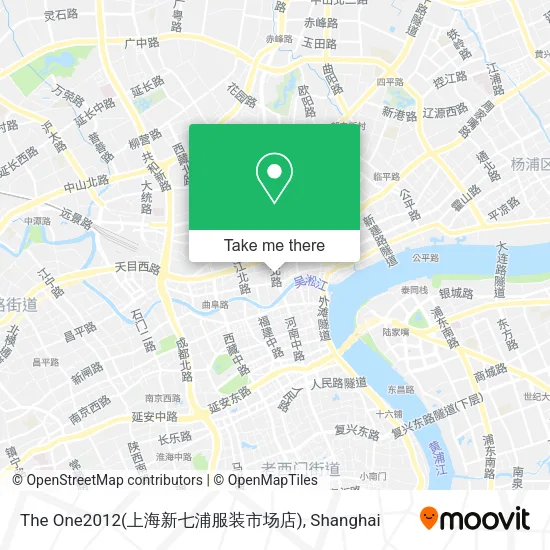 The One2012(上海新七浦服装市场店) map