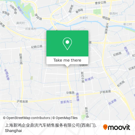 上海新鸿企业鼎洪汽车销售服务有限公司(西南门) map