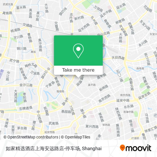 如家精选酒店上海安远路店-停车场 map