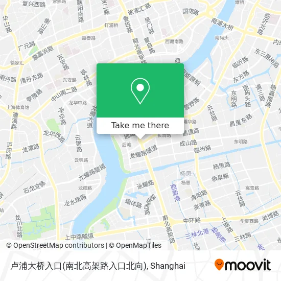 卢浦大桥入口(南北高架路入口北向) map
