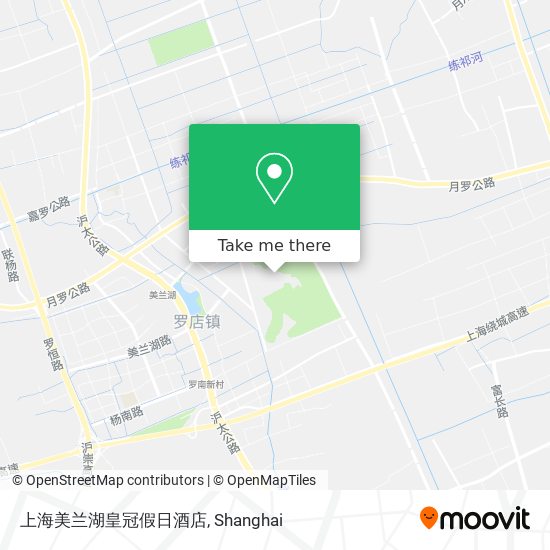 上海美兰湖皇冠假日酒店 map