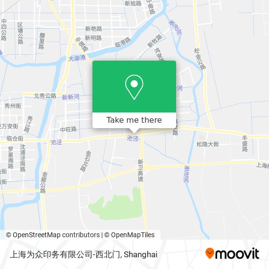 上海为众印务有限公司-西北门 map
