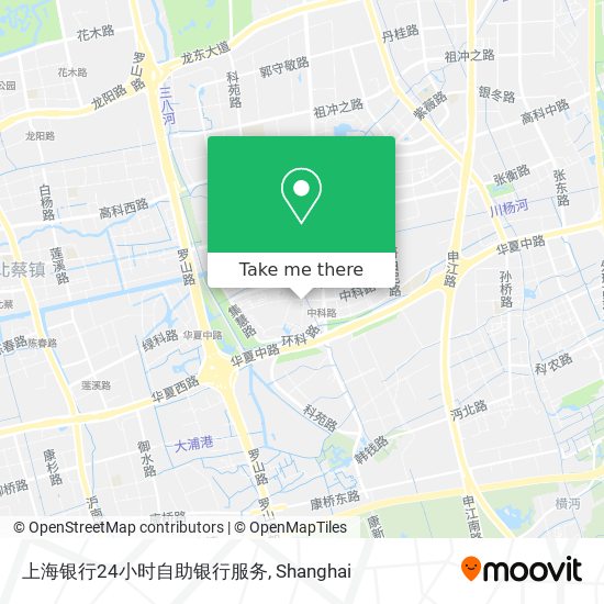 上海银行24小时自助银行服务 map