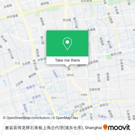 邂逅装饰龙牌石膏板上海总代理(浦东仓库) map