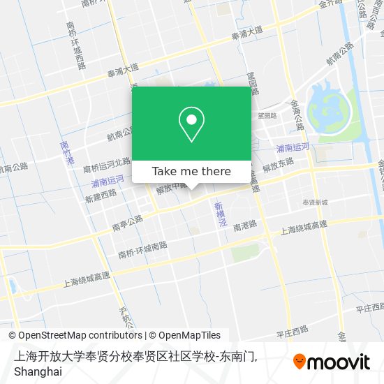 上海开放大学奉贤分校奉贤区社区学校-东南门 map