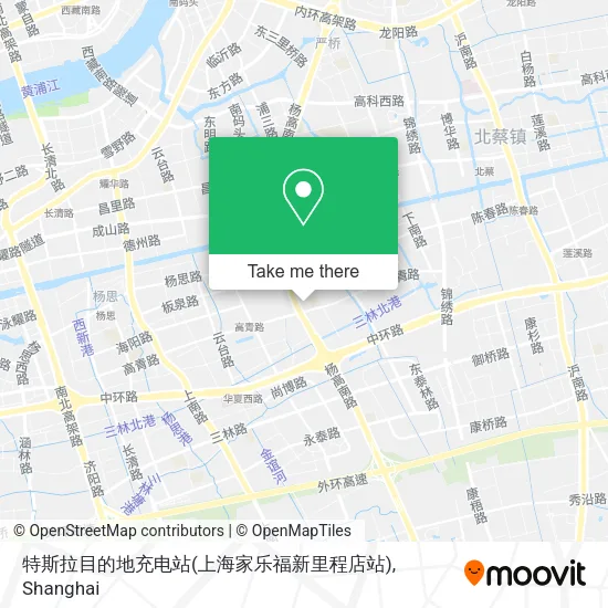 特斯拉目的地充电站(上海家乐福新里程店站) map
