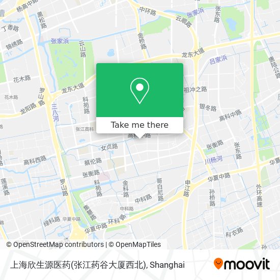 上海欣生源医药(张江药谷大厦西北) map