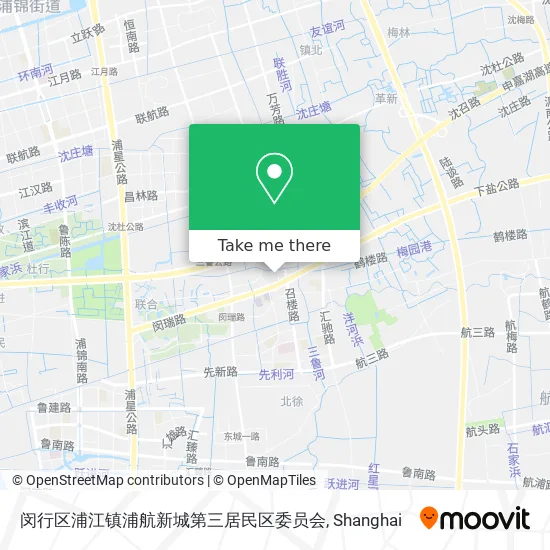 闵行区浦江镇浦航新城第三居民区委员会 map