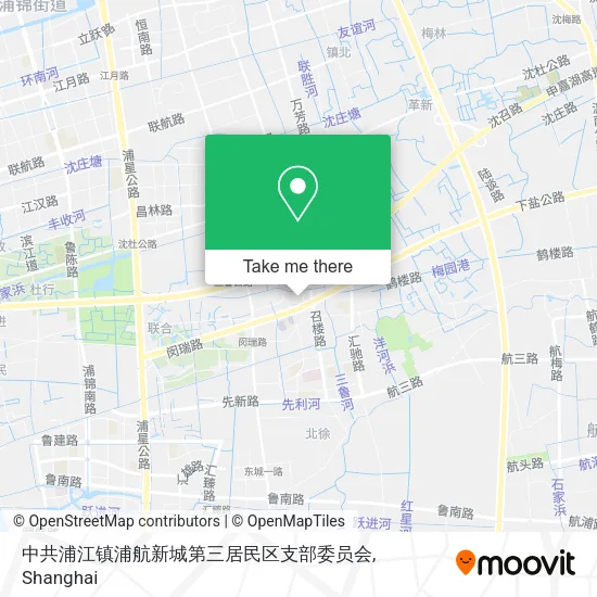 中共浦江镇浦航新城第三居民区支部委员会 map
