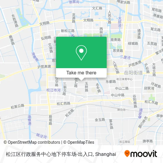 松江区行政服务中心地下停车场-出入口 map