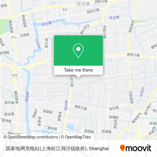 国家电网充电站(上海松江洞泾镇政府) map