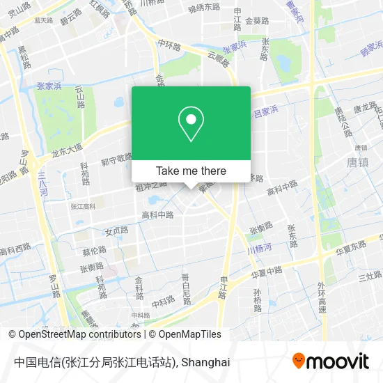 中国电信(张江分局张江电话站) map