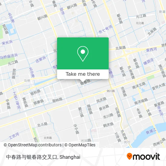 中春路与银春路交叉口 map