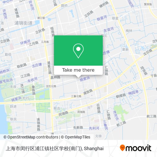 上海市闵行区浦江镇社区学校(南门) map