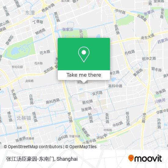 张江汤臣豪园-东南门 map
