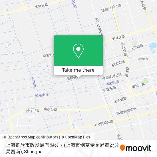 上海群欣市政发展有限公司(上海市烟草专卖局奉贤分局西南) map