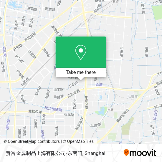 贤富金属制品上海有限公司-东南门 map