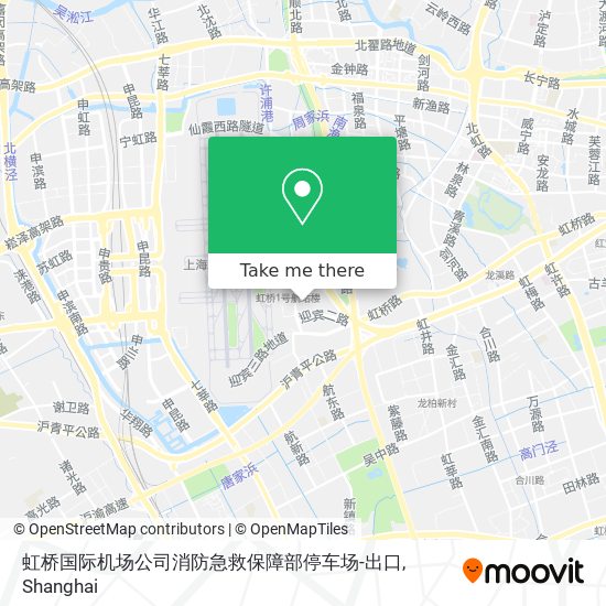 虹桥国际机场公司消防急救保障部停车场-出口 map