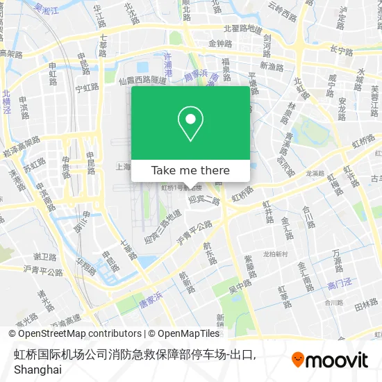 虹桥国际机场公司消防急救保障部停车场-出口 map