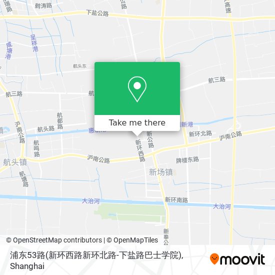 浦东53路(新环西路新环北路-下盐路巴士学院) map