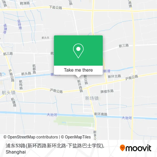 浦东53路(新环西路新环北路-下盐路巴士学院) map