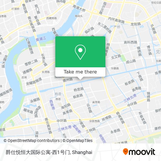 爵仕悦恒大国际公寓-西1号门 map