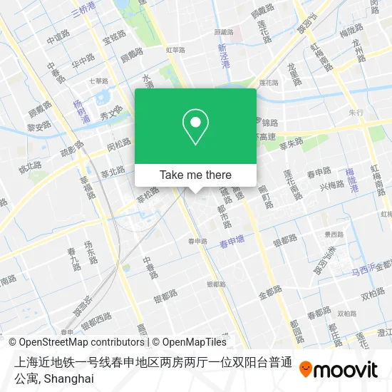 上海近地铁一号线春申地区两房两厅一位双阳台普通公寓 map