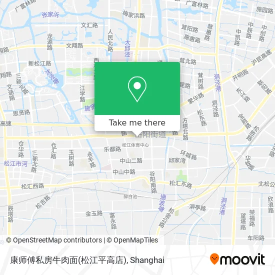 康师傅私房牛肉面(松江平高店) map
