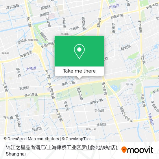 锦江之星品尚酒店(上海康桥工业区罗山路地铁站店) map