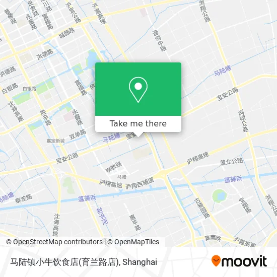 马陆镇小牛饮食店(育兰路店) map