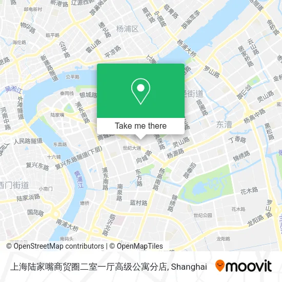 上海陆家嘴商贸圈二室一厅高级公寓分店 map